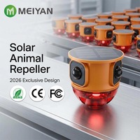 Nouveau Répulsif Solaire Carré 360 Degrés 2026 pour Animaux, Télécommande, Détection Omnidirectionnelle, Ultrasonique Anti-Oiseaux