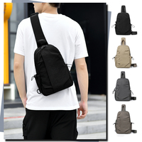 Sac à bandoulière personnalisé avec logo, sac de sport et de loisirs pour homme, sac de poitrine en nylon imperméable avec prise casque