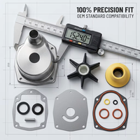 Kit de réparation de pompe à eau supérieure Jacey Marine pour moteur hors-bord 817275Q05 18-3147 12414, jeu de joints de carter d'impeller