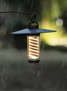 Outdoor Hanging LED Lantern 2700K Warm White IP65 Waterproof Plastic Body <b>Wall</b> <b>Mount</b> Camping <b>Light</b> Rechargeable with USB <b>Plug</b> - Product Image 3
