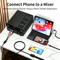 Vente directe d'usine, câble audio USB C 3,5 mm vers 2 RCA, noyau en cuivre, câble audio personnalisé plaqué or, double blindage, pour ordinateur