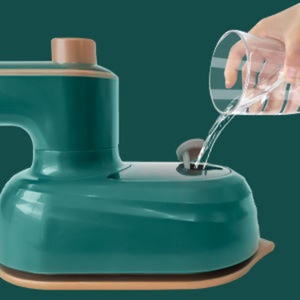 เตารีดไอน้ำพกพาขนาดเล็กสำหรับเสื้อผ้า สีเขียว รุ่นมืออาชีพ พร้อมสเปรย์ไอน้ำ ใช้ในบ้านและเดินทาง เตารีดไอน้ำขนาดเล็ก เตารีดไฟฟ้าขนาดเล็ก - Product Image 5