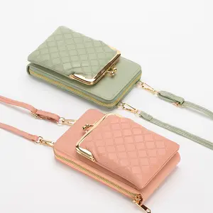 2023 New Small Crossbody Phone Bag for Women Cell Phone Purse Wallet Kiss Lock Cute Shoulder Bag with Credit Card Slots