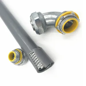 Conduto e conector flexível estanque para líquidos galvanizados