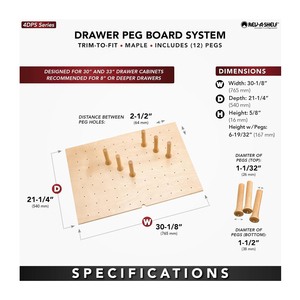 <span class=keywords><strong>Organizzatore</strong></span> Divisorio per <span class=keywords><strong>Cassetti</strong></span> Pegboard, Adattabile su Misura, per Armadietti da <span class=keywords><strong>Cucina</strong></span> in Legno, Porta Utensili, <span class=keywords><strong>Pentole</strong></span> e Piatti - Product Image 2