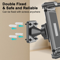 Support mural robuste réglable en hauteur pour tablette et téléphone, en plastique ABS, avec pince de fixation pour chargeur, noir, pour camions et véhicules