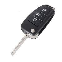 Pour Audi A2 A3 A4 A6 A6L A8 Q7 TT, coque de clé de voiture pliable à 3 boutons, coque de clé à distance, remplacement de la coque de clé