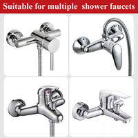 Système de douche et baignoire en acier inoxydable chromé poli, réglable en hauteur, avec douchette à effet pluie, mural, pour appartement