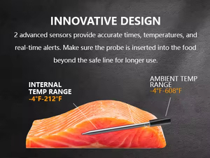 Termómetro Digital Inteligente de Acero Inoxidable con Bluetooth para Carne, para Barbacoa, Horno, Parrilla, Ahumador, Estufa y Asador - Product Image 2