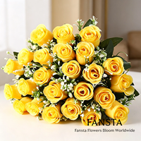 Großhandel Lebensechte 24-Köpfige Seidenrosen-Bouquets Künstliche Blumen für Hotel Hochzeit Tischdekoration Party Event Dekor
