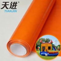 Tissu de bâche PVC enduit 750 GSM, imperméable et ignifuge, pour château gonflable, matériau robuste pour panneaux de maison de rebond extérieure