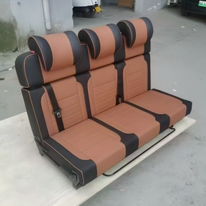 Asientos de Cuero de Lujo Cómodos para <span class=keywords><strong>Furgonetas</strong></span> DOS, Asiento Cama Plegable Compatible con Ford Transit <span class=keywords><strong>Mercedes</strong></span> <span class=keywords><strong>Sprinter</strong></span> - Product Image 6