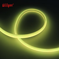 Bande LED néon flexible T25 demi-circulaire décorative pour hall d'hôtel, silicone de qualité alimentaire 180 °   Glow No Spot 24V Blanc chaud 3000K