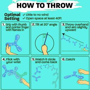 Boomerang souple pour enfants et adultes, disque volant à trois ailettes, jeux interactifs de plein air, jouets sportifs d'extérieur - Product Image 6