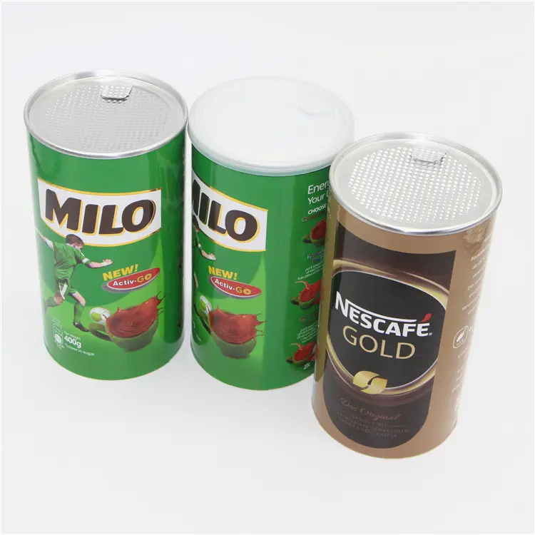 ココアチョコレートマッチコーヒーパウダークラフト紙管用の環境にやさしい複合紙缶包装