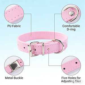 Oferta Especial: Collar de PU con Relieve para Mascotas, Impermeable y Antimanchas, para Perros Grandes, Medianos y Pequeños, Arnés y Collar para Perros - Product Image 3