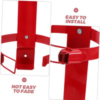 Support d'extincteur en acier inoxydable rouge, flexible, durable, recyclable, installation facile, capacité de charge 10-50 kN, multi-scénarios