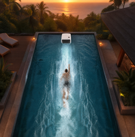 Jet de nage contre-courant mural commercial pour piscine d'hôtel et de complexe hôtelier – Équipement professionnel d'entraînement de natation sans fin