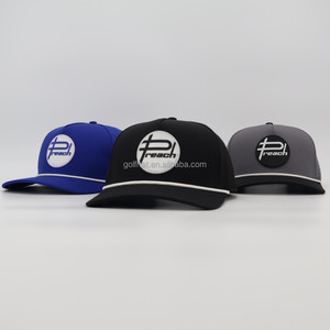Casquettes de baseball sportives perforées découpées au laser en PVC de qualité supérieure, 5 panneaux, avec corde, imperméables, séchage rapide, personnalisables pour le golf - Product Image 3