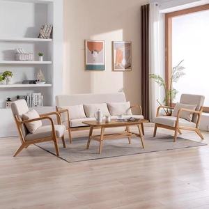 Chaises en bois nordiques pour salle à manger, fauteuils vintage pour café intérieur, chaises de loisirs en lin, chaise en bois pas chère - Product Image 4