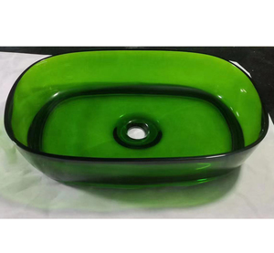 Coloré clair résine pierre lavabo salle de bain art comptoir transparent résine bassins ovale éviers - Product Image 1