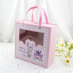 Nouvelle journée des enfants pleine lune vin fenêtre ouverte demi-main bébé cadeau de <span class=keywords><strong>naissance</strong></span> bonbons anniversaire enfants Banquet cadeau boîte ruban - Product Image 3