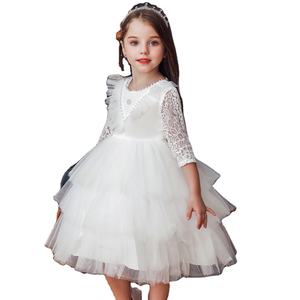 Vestido de Fiesta Formal de Princesa con Perlas y Encaje para Niñas, Vestido de Tul con Falda de Varias Capas para Niñas, Vestido de Fiesta Infantil - Product Image 1