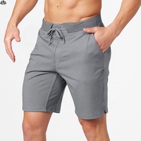 Demi-pantalon d'été personnalisé pour homme, en tricot extensible dans les 4 sens, avec cordon de serrage et coupe quadruple au-dessus du genou