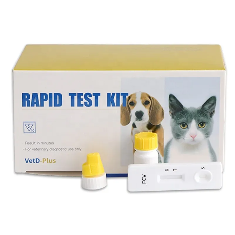 GooDoctor 2024 5-Minuten-Katzen-Calicivirus-Antigen (FCV Ag) Schnelltest-Kit für Katze zu Hause