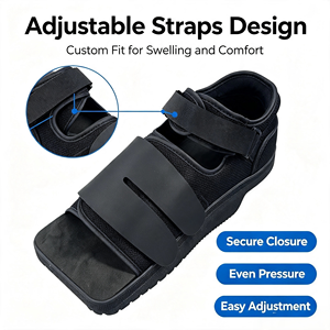 Scarpa <span class=keywords><strong>Ortopedica</strong></span> Professionale per il Sollievo del Tallone con Copertura Rimovibile, Cuneo in TPR e Chiusura a Velcro, per Fascite Plantare e Spur del Tallone - Product Image 1