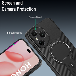 Étui ultra fin pour Honor 400 Pro Global Honor 400 Lite, étui magnétique en TPU souple texturé en fibre de carbone, antichoc - Product Image 2