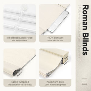 الستائر الرومانية الملونة ، تعتيم المحرك عن بعد ، أعمى روماني بمحركات لغرف النوم - Product Image 3