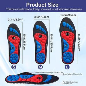 Plantillas Magnéticas de Gel UK6-9, Soporte de Acupresión para Fascitis Plantar, Pies Planos, Uso Deportivo, Flexibles, Suaves, Cómodas y Ortopédicas - Product Image 3