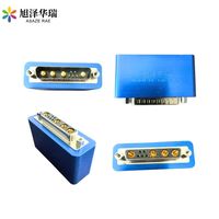 Connecteurs hermétiques à traversée de câble D-SUB 9W4 à disposition mixte avec 4 contacts d'alimentation et 5*5A scellés à l'époxy