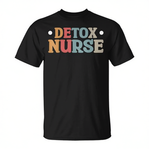 T-shirt Detox Nurse noir unisexe taille adulte moyenne - Product Image 3