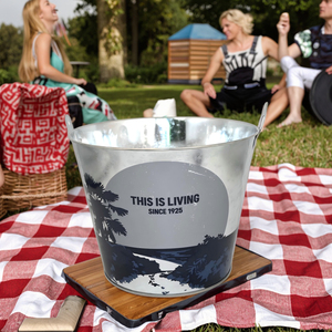 دلو ثلج معدني مجلفن للبيرة بسعات مختلفة (1 لتر، 3 لتر، 5 لتر، 6 لتر، 8 لتر، 10 لتر، 15 لتر، 20 لتر، 30 لتر) بتصميم دائري أو مربع أو بيضاوي مع إمكانية طباعة الشعار حسب الطلب - Product Image 1