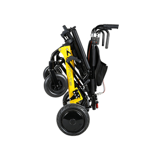 <span class=keywords><strong>Fauteuil</strong></span> roulant <span class=keywords><strong>électrique</strong></span> pliable facilement avec cadre en alliage d'aluminium, batterie au lithium portable réglable DC24V 12Ah, capacité de 100 kg, certifié CE - Product Image 3