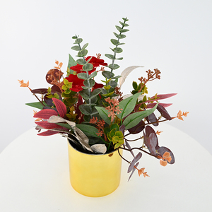 Plantas <span class=keywords><strong>Impatiens</strong></span> artificiales realistas de 34cm en maceta, flores de imitación para exteriores para porche, jardín y decoración interior durante todo el año - Product Image 3