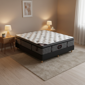 Matelas à ressorts ensachés en mousse éponge, design moderne, compressé et roulé en boîte, pour chambre à coucher, meubles de maison, utilisation en villa - Product Image 1