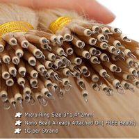Extensiones de Cabello 100% Virgen Doble Trama Nano Ring Rubias Lisas Europeas Nano Punta Pura de Alta Calidad 2026 al por Mayor