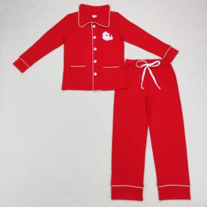 NO Tariffs Contact Us GLP0700 RTS Fashion Western Clothing Women <strong>Christmas</strong> <strong>Pajamas</strong> Red Long Sleeve Top Pants Parent-<strong>child</strong> Outfit - Product Image 4