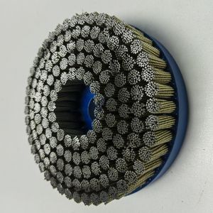 <span class=keywords><strong>Brosse</strong></span> de disque de fil nouée en acier enduit de laiton de diamètre résistant de 150mm pour la finition - Product Image 2