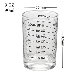 Vaso Medidor de Vidrio con Doble Escala (ml y oz) para Espresso, Cócteles y Medicamentos, Resistente al Calor, de Vidrio Borosilicato - Product Image 6