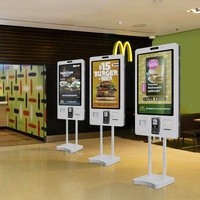 KFC Mcdonalds 21.5 24 27 32 zoll touchscreen schnelle lebensmittel selbst service der bestellung kiosk selbst kasse kiosk