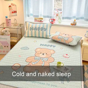 Juego de cama de fibra de refrigeración, alfombrilla suave de aire acondicionado de verano con estampado de dibujos animados, Sábana de refrigeración <span class=keywords><strong>para</strong></span> estudiantes - Product Image 1