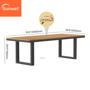Set <span class=keywords><strong>da</strong></span> Pranzo di Lusso in Alluminio per Esterni <span class=keywords><strong>con</strong></span> Tavolo e <span class=keywords><strong>Sedie</strong></span> Portatili Resistenti alle Intemperie e ai Raggi UV per Balcone, Giardino e Patio - Product Image 6