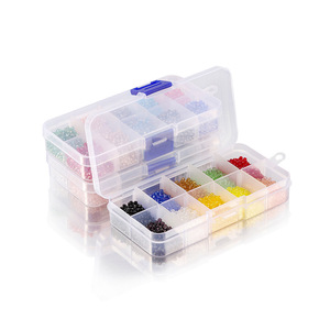 Cuentas de cristal de 3 mm, redondas y planas, sueltas, para la fabricación de joyas, pulseras, collares, pendientes, colgantes, manualidades, juego de 10 compartimentos. - Product Image 5