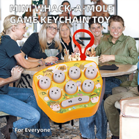 JXDBrand Mini Machine de jeu Whack-a-mole de poche en plastique, couleur macaron, jouet porte-clés, à partir de 14 ans