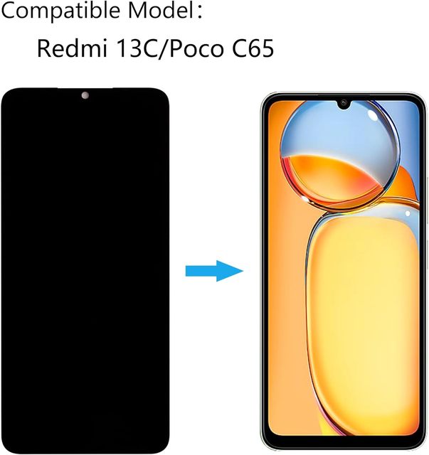 LCD Display Touch Screen Digitizer Assembly for Redmi 13C/ Poco C65