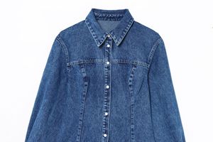 Vestido de Mezclilla de Manga Larga Estilo <span class=keywords><strong>Vintage</strong></span> <span class=keywords><strong>Chic</strong></span> para Mujer, Nuevo Modelo 2025, Moda de Verano, Estilo <span class=keywords><strong>Vintage</strong></span> <span class=keywords><strong>Chic</strong></span> con Patrón Sólido, Robe Mujer - Product Image 3